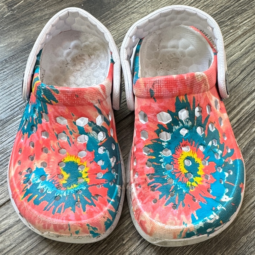 Vibrant Tie-Dye Kids Water Shoes